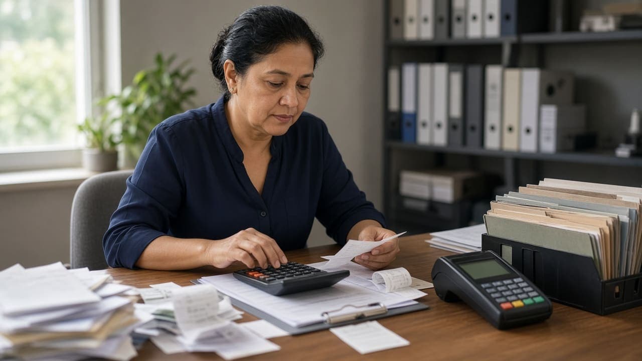 Fees and finance, billing, receipts, and defaulters School bursar processing fee receipts and payments